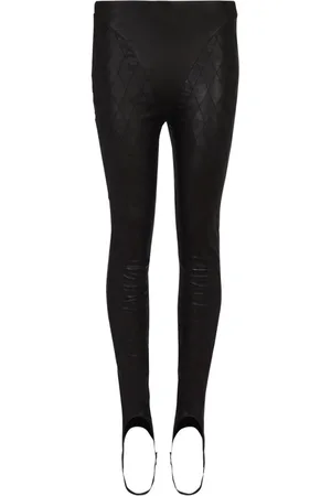 Balmain Gesteppte Leggings aus Leder