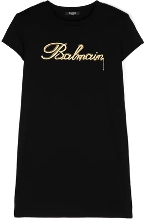 Balmain Kleid mit Logo-Stickerei