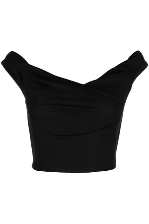 RTA Cropped-Top mit Wasserfallausschnitt