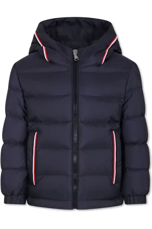Moncler Gefütterte Jacke mit Logo-Patch