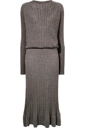Proenza Schouler Eden Midikleid aus geripptem Strick