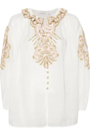 ZIMMERMANN Bluse mit Waverly-Stickerei