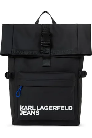 Karl Lagerfeld Logo-Rucksack mit Rollverschluss