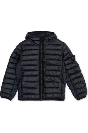 Stone Island Gesteppte Kapuzenjacke mit Logo-Patch