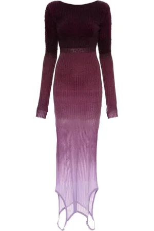 The Attico Geripptes Ombré-Midikleid