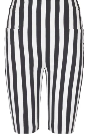Balmain Gestreifte High-Waist-Shorts