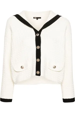 Maje Cardigan mit Kontrastkragen