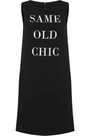 Moschino Besticktes Kleid mit rundem Ausschnitt