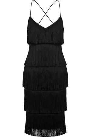 Moschino Rückenfreies Kleid mit Fransendetail