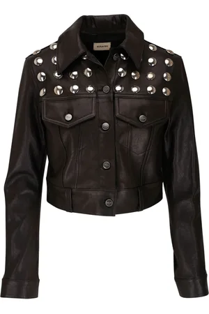 Khaite Lederjacke mit Ösendetail
