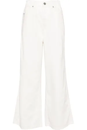 Chocoolate Halbhohe Wide-Leg-Jeans