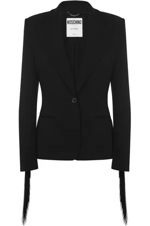 Moschino Einreihiger Blazer mit Fransen