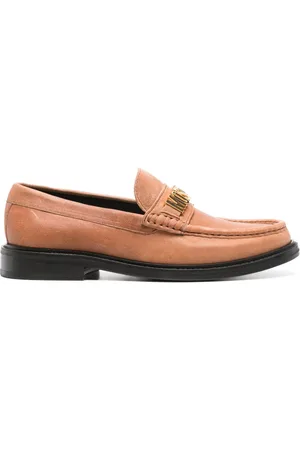 Moschino Loafer aus Wildleder mit Logo-Schild