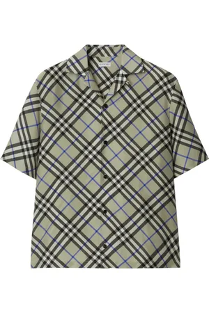 Burberry Seidenhemd mit Nova Check