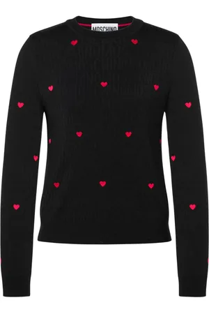 Moschino Gestrickter Pullover mit Herzen