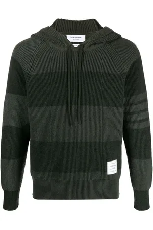 Thom Browne Gestreifter Hoodie aus Kaschmir