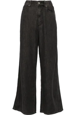 Chocoolate Halbhohe Wide-Leg-Jeans