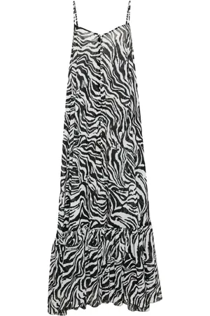 ROTATE X Reina Olga Maxikleid mit Zebra-Print