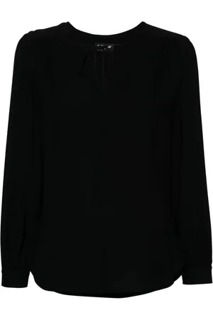 Dondup Georgette-Bluse mit Schleifenkragen
