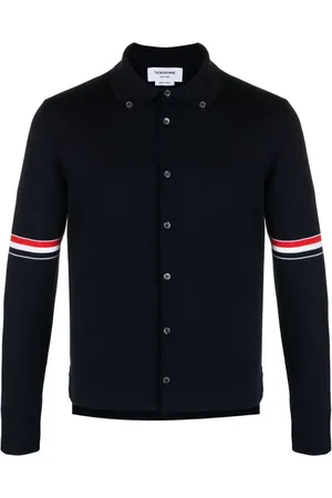 Thom Browne Cardigan aus Schurwolle mit RWB-Intarsie