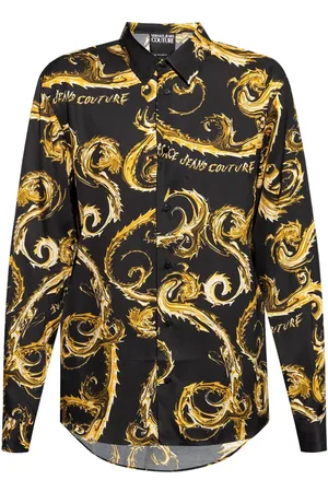 VERSACE Hemd mit Watercolor Couture-Print
