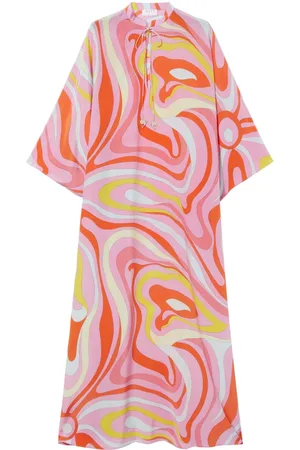 Puccini Seidenkleid mit Marmo-Print