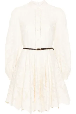 ZIMMERMANN Ottie Minikleid mit Blumenstickerei