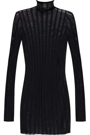 The Attico Semi-transparentes Kleid mit Rollkragen