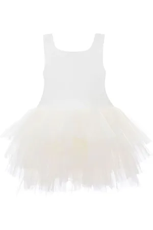 Mimi Tutu Ärmelloses Tüllkleid mit eckigem Ausschnitt