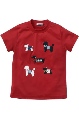 Familiar T-Shirt mit Hundestickerei