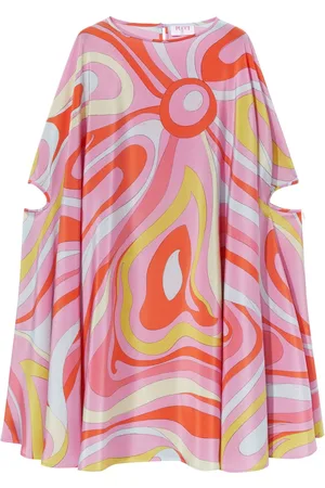 Puccini Seidenkleid mit Marmo-Print