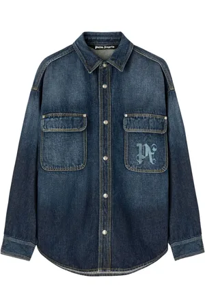 Palm Angels Jeanshemd mit Logo-Print