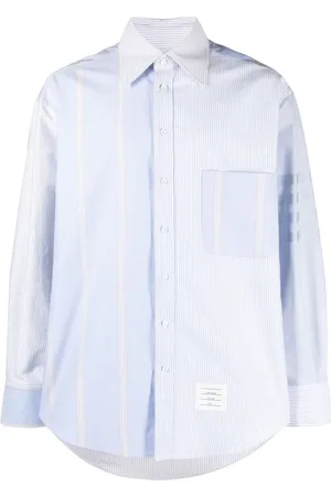 Thom Browne Gestreiftes Hemd im Patchwork-Look