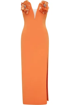 RACHEL GILBERT Bowie Midikleid mit blumiger Applikation