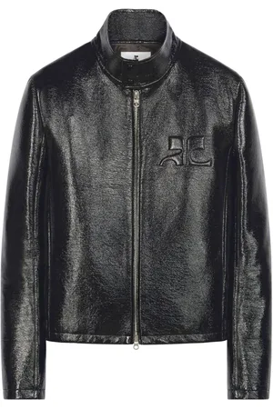 Courrèges Bikerjacke mit Logo-Prägung