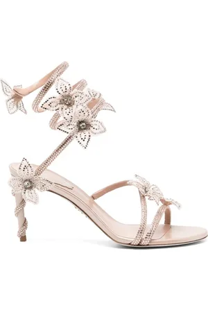 RENE CAOVILLA Margot Sandalen mit blumigen Applikationen und Strass