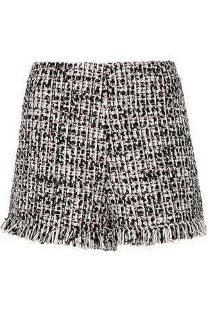 Self-Portrait Tweed-Shorts mit Fransen