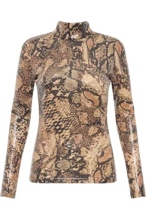Rebecca Vallance Bellis Paillettentop mit Schlangen-Print