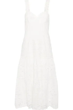 Farm Rio Richillieu Midikleid mit Lochstickerei