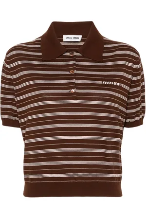 Miu Miu Gestricktes Polotop mit Streifen