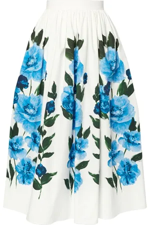 Erdem Painted Floral Midirock