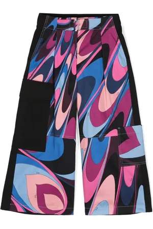 PUCCI Junior Weite Hose mit Marmo-Print