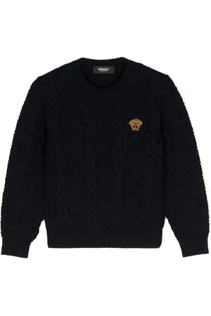 VERSACE Pullover mit Zopfmuster