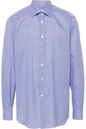 Kiton Hemd mit Hahnentrittmuster