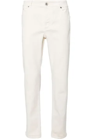 Brunello Cucinelli Halbhohe Slim-Fit-Jeans