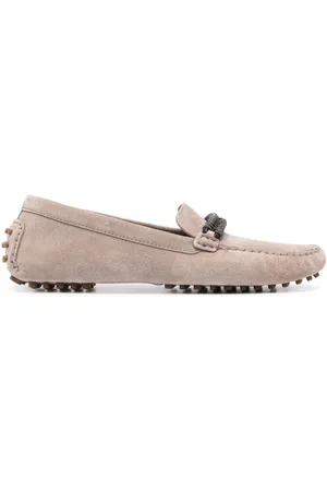 Brunello Cucinelli Wildleder-Loafer mit Monili-Riemen