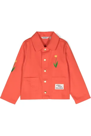 Mini Rodini Bio-Baumwoll-Jacke mit Blumenstickerei
