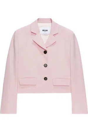 Msgm Cropped-Jacke mit Rundhalsausschnitt