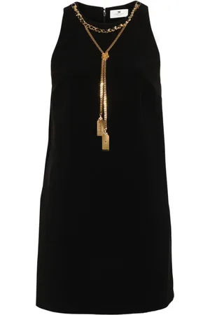 Elisabetta Franchi Krepp-Minikleid mit Kettendetail