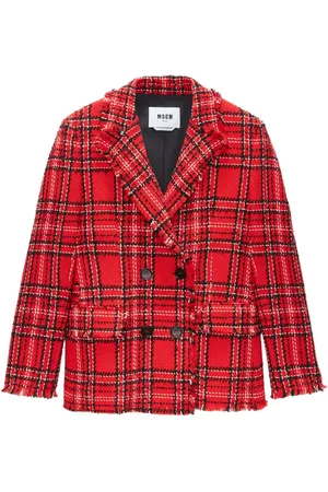 Msgm Doppelreihiges Sakko mit Karo